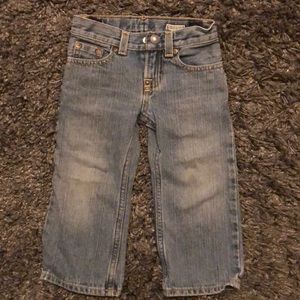 Toddler Polo distressed jeans.